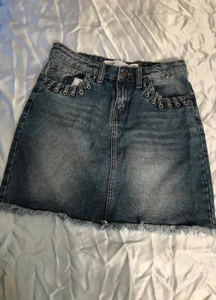 Джинсова спідниця на підлітка або худеньку жіночку denim co