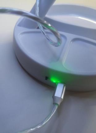 Складне косметичне дзеркало для макіяжу кругле збільшувальне 10x my fold away mirror з led підсвічуванням7 фото