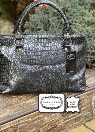 Zara terez new york (usa) оригінальна шкіряна сумка