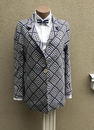 Легкое пальто бойфренд,реглан,удлиненный жакет,пиджак,хлопок