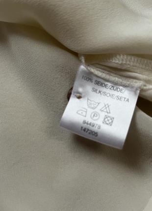 Молочна  довга шовкова сорочка , шовкова туніка  , блуза від alba moda2 фото