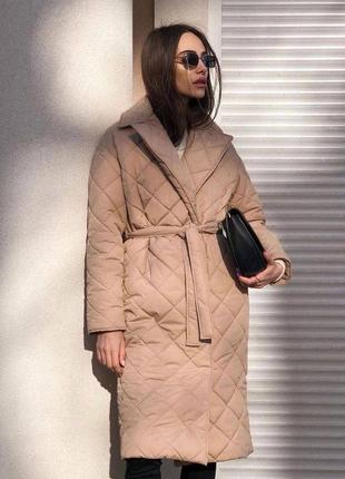 Стильная куртка женская комфортная классная классическая, удобная модная трендовая теплая зимняя бежевая