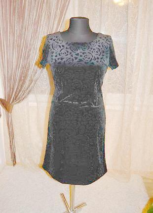 Велюровое бархатное платье, розы 3d, martinelli