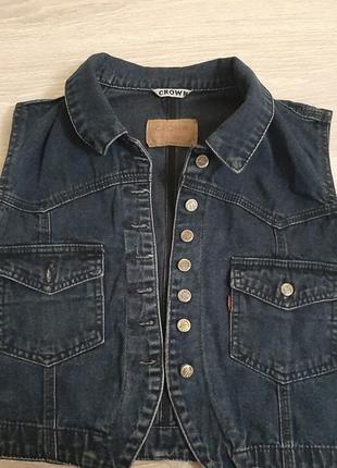 Жилетка crown jeans company5 фото