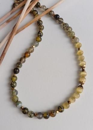 Чокер из агата "вены дракона"