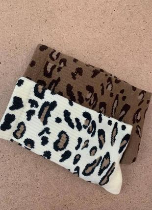 Шкарпетки з леопардовим принтом2 фото