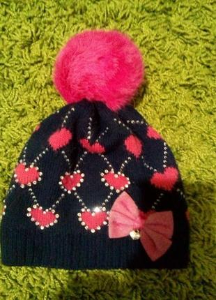 Шапка для дівчинки, зима-весна 5-6років
