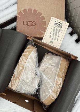 Ugg ultra mini light grey suede platform9 фото