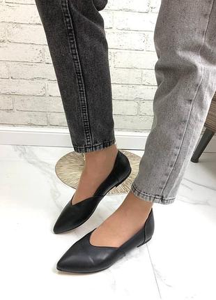 36-40 балетки-човники нат. замша/шкіра