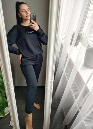 Черный спортивный костюм. джоггеры + свитшот от бренда cropp