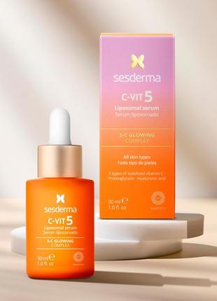 Новинка❗️ sesderma c-vit 5-c glowing ✨ революционная сыворотка с 5 типами витамина с и antiage10 фото