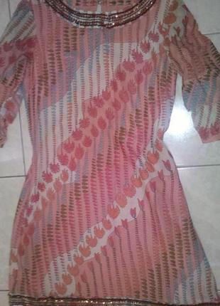 Сукня натур шовк стрази р с-м-л