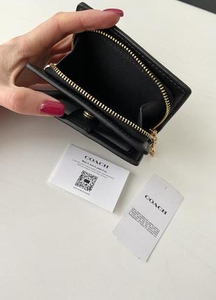 Coach snap wallet женский брендовый кожаный кошелек кожа коуч коач на подарок девушке жене дочери5 фото