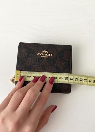 Coach snap wallet женский брендовый кожаный кошелек кожа коуч коач на подарок девушке жене дочери7 фото