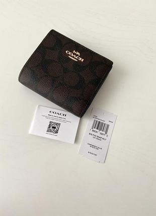 Coach snap wallet женский брендовый кожаный кошелек кожа коуч коач на подарок девушке жене дочери6 фото