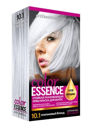 Крем-краска для волос стойкая, тон платиновый блонд 10.1 color essence