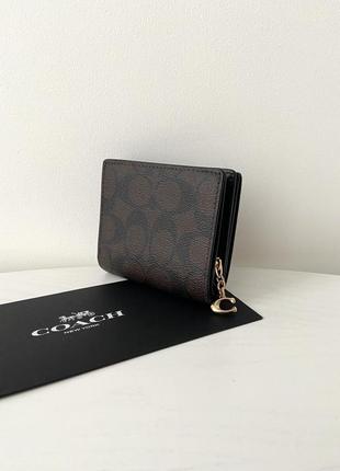 Coach snap wallet женский брендовый кожаный кошелек кожа коуч коач на подарок девушке жене дочери2 фото