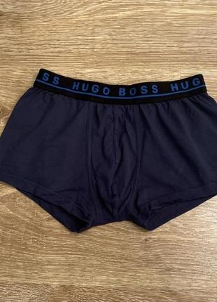 Класні, труси, боксерки, котонові, темно синього кольору, від дорогого бренду: hugo boss.2 фото