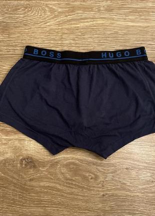 Класні, труси, боксерки, котонові, темно синього кольору, від дорогого бренду: hugo boss.8 фото