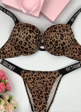 Ліфчик вікторія сікрет комплект нижньої жіночої білизни зі стразами victoria's secret