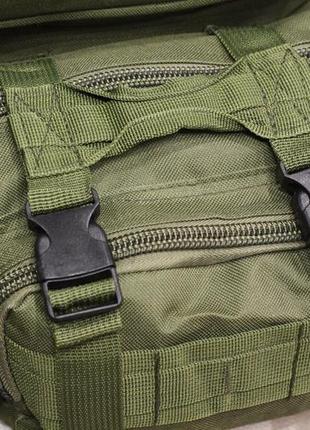 Тактический рюкзак с подсумками на 50 литров походный военный армейский рюкзак 4 в 1 с системой molle olive10 фото
