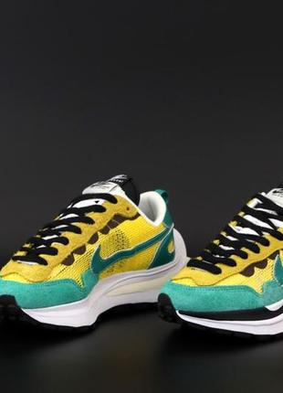 Женские кроссовки nike vaporwaffle sacai yellow green 36-38-413 фото