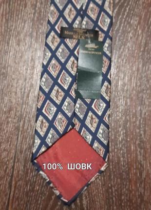 Брендова нова 100% шовкова краватка галстук від marks & spencer