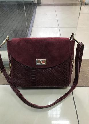 Шкіряна сумка сумка шкіряна зміїна шкіра
