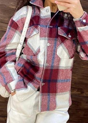 Сорочка жіноча бордова байкова сорочка