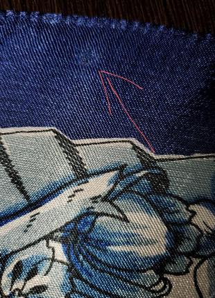 Винтажный сатиновый атласный платок голландия винтаж ретро holland принт, кломпы6 фото
