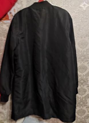 Черная мужская куртка ветровка плащ бомбер4 фото