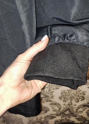 Черная мужская куртка ветровка плащ бомбер6 фото