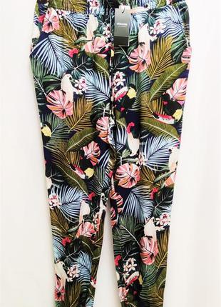 New chicoree yaya tropical print pants вискозные брюки оверсайз /7454/3 фото