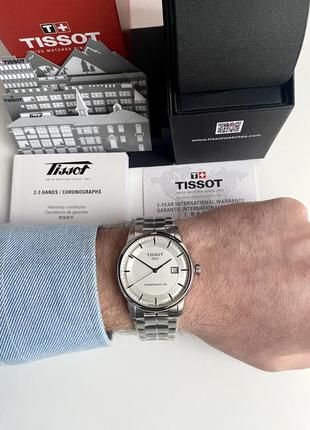 Tissot мужские механические швейцарские часы механика тисо оригинал powermatic 80 швейцария механика на подарок мужу подарок парню4 фото