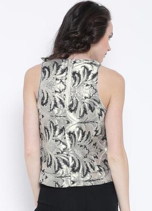 Жакардова срібна блузка vero moda від lily allen5 фото