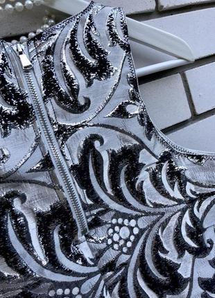 Жаккардовая серебряная блузка vero moda от lily allen9 фото