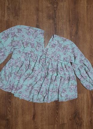Блузка с цветами6 фото