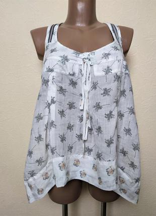 Топ майка туніка квітковий принт marithé françois girbaud 100% pamie /2087/