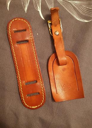 Ремень багажная бирка в стиле boulogne shoulder brown louis vuitton