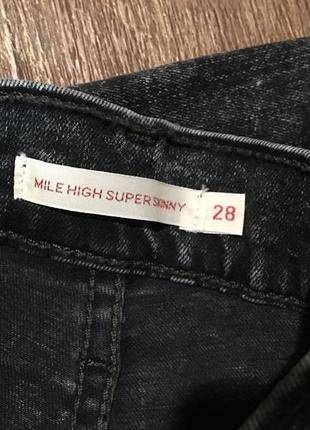 Джинсы levis mile high super skinny levis(р.28)оригинал5 фото