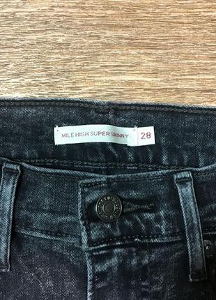 Джинсы levis mile high super skinny levis(р.28)оригинал7 фото