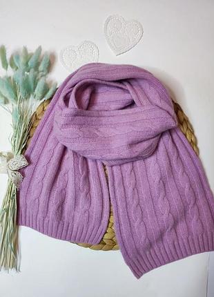 Шарф теплий в коси шерстяний