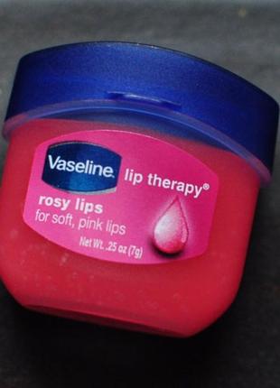 Вазелін косметичний для губ vaseline lip therapy rosy lips3 фото