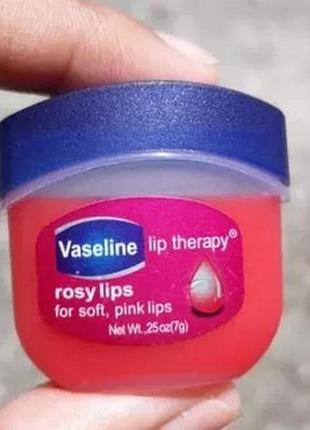 Вазелін косметичний для губ vaseline lip therapy rosy lips4 фото