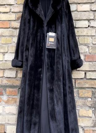 Розкішна шуба пальто норка black glama usa р.46-482 фото