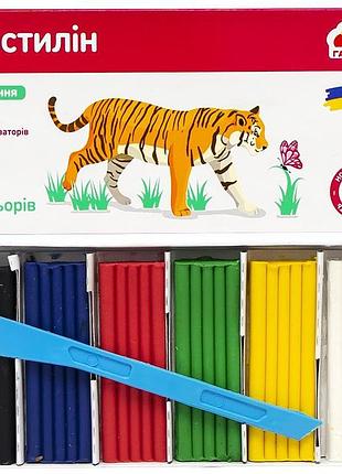 Пластилин 6 цветов гамма "увлечение" 96 гр knz