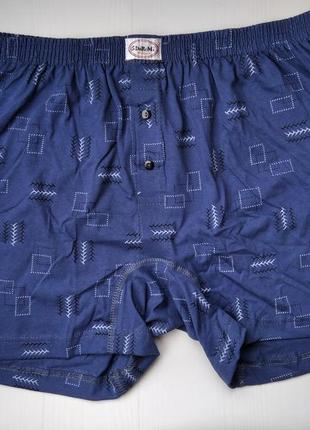 Трусы мужские семейные шорты doremi хлопок турция синий темный елочка 5 2xl 52