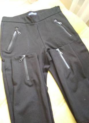 Актуальные стрейчевые брюки, лосины с молниями, charles voegele, 8-103 фото