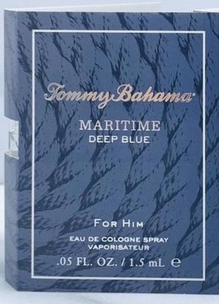 1, парфюмированная вода мужская maritime deep blue tommy bahama 1.5 мл пробник оригинал