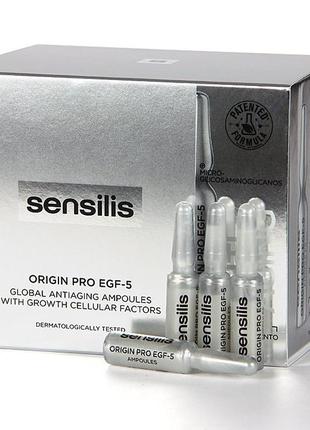 Глобально омолаживающие высокотехнологичные ампулы sensilis origin pro egf-5 💎9 фото
